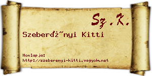 Szeberényi Kitti névjegykártya