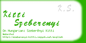 kitti szeberenyi business card