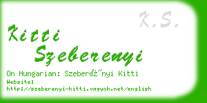 kitti szeberenyi business card